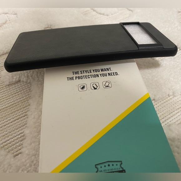 # 4 - Google Pixel 6A Gray leather phone case cover - Picture 7 of 10